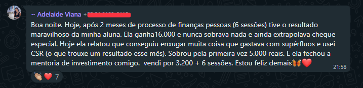 Depoimento de aluno Merakki